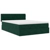 vidaXL Estructura de cama otomana con colch&oacute;n verde oscuro 140x200 cm