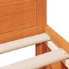 vidaXL Cama con cabecero sin colch&oacute;n madera maciza marr&oacute;n 100x200 cm