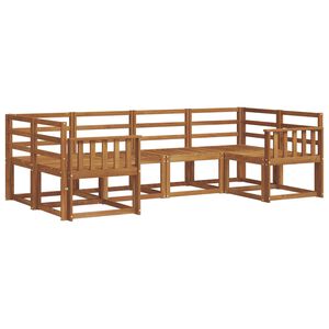 vidaXL Conjunto de sof&aacute;s de exterior 6 pcs Natural