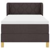 vidaXL Cama tipo Box Spring con colch&oacute;n Marr&oacute;n Oscuro 90 x 190 cm tela