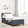 vidaXL Cama Box Spring LED Gris oscuro 100 x 200 cm Terciopelo