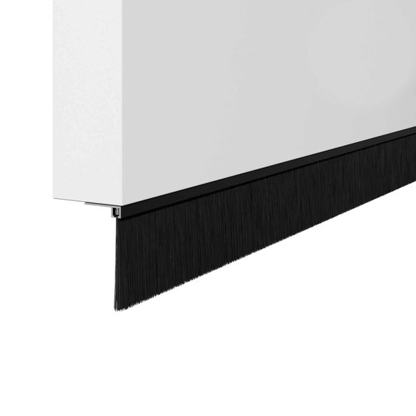 vidaXL Sellos de cepillo de puerta atornillables 6 pcs Negro 100 cm