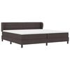 vidaXL Cama tipo Box Spring Marr&oacute;n Oscuro 200 x 200 cm tela