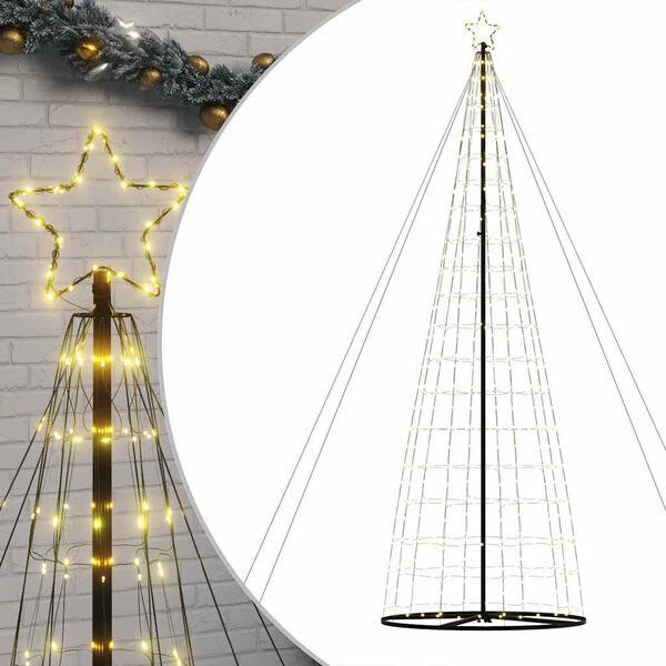 vidaXL &Aacute;rbol de Navidad LED 1534 LEDs blanco c&aacute;lido 500 cm