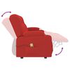 vidaXL Sill&oacute;n de masaje reclinable 4 plazas con portavasos rojo tinto
