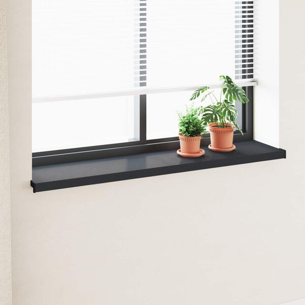 vidaXL Umbral de Ventana Antracita con Vetas de Madera PVC