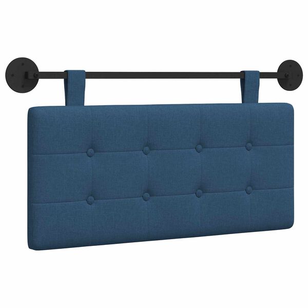 vidaXL Cabecera Colgante Montaje en la pared Azul 100 x 55 x 5 cm tela