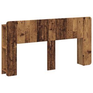 vidaXL Cabecero con armario Madera envejecida Madera de Ingenier&iacute;a