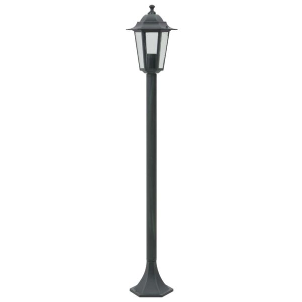 vidaXL Farolas de jardín aluminio verde oscuro E27 110 cm 6 unidades
