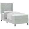 vidaXL Cama tipo Box Spring Gris Claro 90 x 200 cm Terciopelo