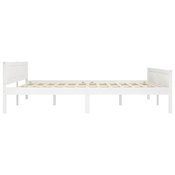 vidaXL Estructura de cama sin colch&oacute;n madera de pino blanco 180x200 cm