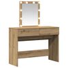 vidaXL Mesa Tocador con caj&oacute;n Roble artesanal 100 x 40 x 130 cm