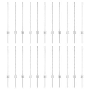 vidaXL Poste de cerca empotrado 22 uds. Plateado 120 cm