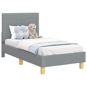 vidaXL Estructura de cama para ni&ntilde;os peque&ntilde;os con cabecera Gris Claro