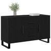 vidaXL Vitrina Roble negro 100 x 36 x 60 cm Madera contrachapada