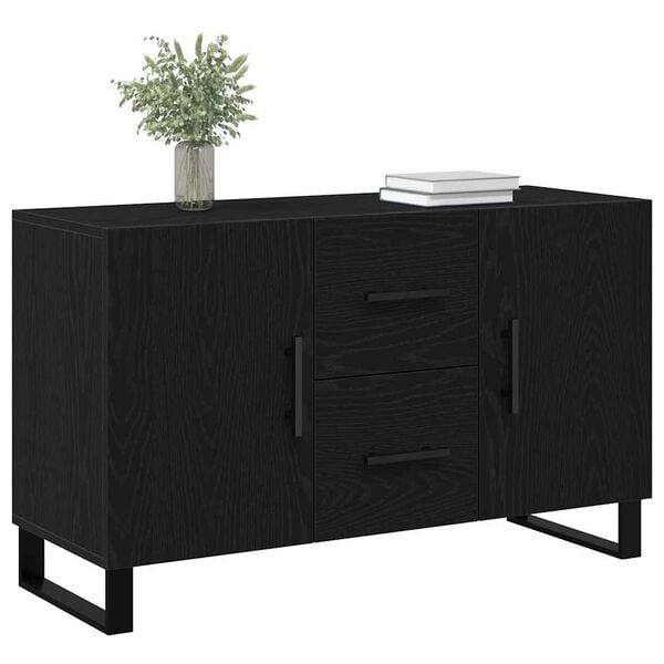 vidaXL Vitrina Roble negro 100 x 36 x 60 cm Madera contrachapada