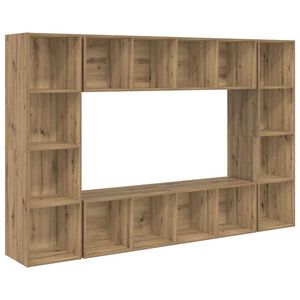 vidaXL Conjunto de mueble de TV 4 pcs Marr&oacute;n 37 x 37 x 142,5 cm