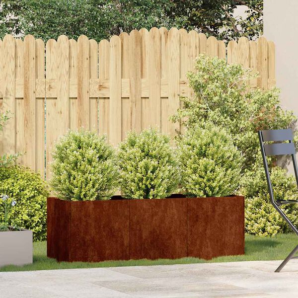 vidaXL Jardinera oxidada 120x40x40 cm acero corten