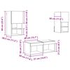 vidaXL Gabinetes de pared para TV 4 pcs Roble Negro