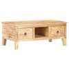 vidaXL Mesita de centro madera de mango rugosa 100x55x40 cm