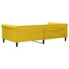 vidaXL Sof&aacute; cama sin colch&oacute;n terciopelo amarillo 100x200 cm
