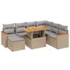 vidaXL Juego de sof&aacute;s de jard&iacute;n con cojines beige 8 pzas rat&aacute;n PE