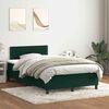 vidaXL Cama box spring con colch&oacute;n terciopelo verde oscuro 120x210 cm
