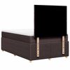 vidaXL Cama box spring con colch&oacute;n tela marr&oacute;n oscuro 120x190 cm