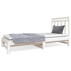 vidaXL Sof&aacute; cama extra&iacute;ble sin colch&oacute;n blanco 2x(90x190) cm