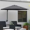 vidaXL Parasol de jardín Antracita y Negro 248 x 248 x 148 cm