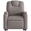 vidaXL Sillón reclinable de masaje elevable tela gris taupé