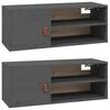 vidaXL Armarios de pared 2 uds madera maciza pino gris 80x30x30 cm