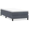vidaXL Cama box spring sin colch&oacute;n gris oscuro terciopelo 80x220 cm