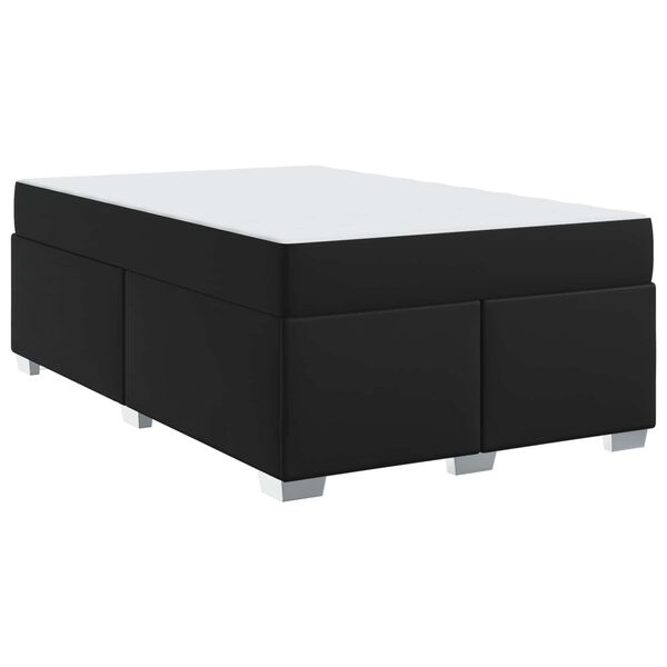 vidaXL Estructura de cama con colch&oacute;n Negro 120 x 200 cm tela