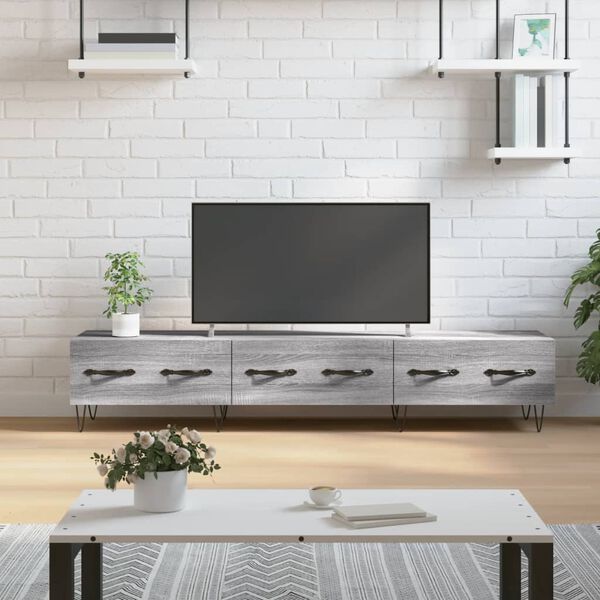 vidaXL Mueble de TV madera de ingenier&iacute;a gris Sonoma 150x36x30 cm