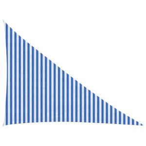 vidaXL Toldo Vela 3 x 4 x 5 m HDPE Triangular Azul y Blanco