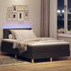 vidaXL Cama Box Spring LED con colch&oacute;n Marr&oacute;n Oscuro 120 x 190 cm tela