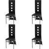 vidaXL Sillas de comedor 4 unidades cuero sint&eacute;tico negro