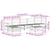 vidaXL Juego de muebles de jard&iacute;n 7 pzas madera maciza de pino blanco