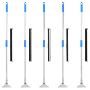 vidaXL Escobillas de suelo 5 uds acero y goma 45x122,5 cm