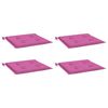 vidaXL Cojines para silla de jard&iacute;n 4 uds tela rosa 50x50x4 cm