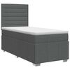 vidaXL Cama box spring con colch&oacute;n Gris oscuro 100 x 200 cm Tela