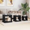 vidaXL Mesa de Caf&eacute; 3 pcs Roble Negro Madera contrachapada