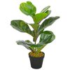 vidaXL Planta artificial ficus con macetero 45 cm verde