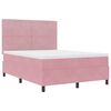 vidaXL Cama Box Spring LED con colch&oacute;n Rosa 140 x 200 cm tela
