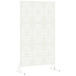 vidaXL Pantalla de Privacidad 100 x 50 x 180 cm Acero Blanco
