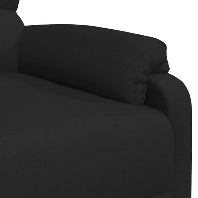 vidaXL Sillón eléctrico reclinable de tela negro