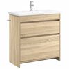 vidaXL Juego de muebles de ba&ntilde;o Roble Sonoma 81 x 40 x 84,5 cm