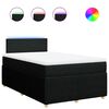 vidaXL Cama box spring con colch&oacute;n tela negro 120x190 cm