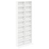 vidaXL Cabinet para CDs 2 uds. Blanco 33 x 23,5 x 175 cm
